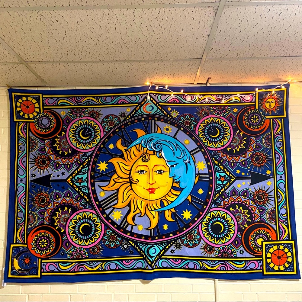 Sun & Moon Multicolored Tapestry